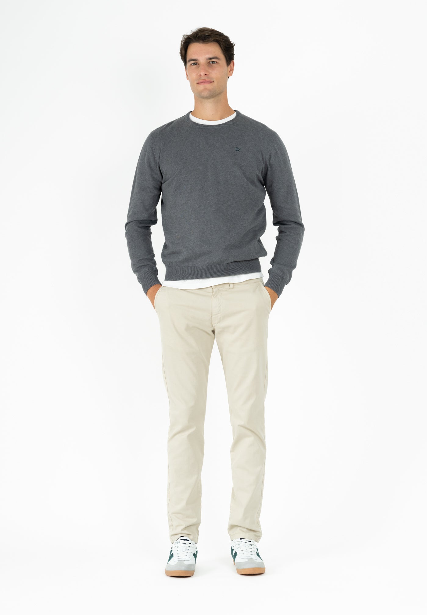 Dark Gray Crew Neck Jumper