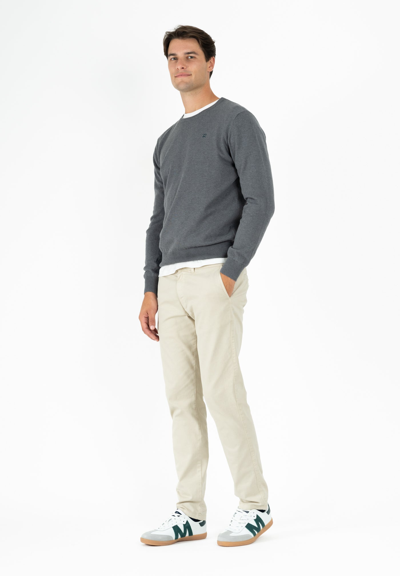 Dark Gray Crew Neck Jumper