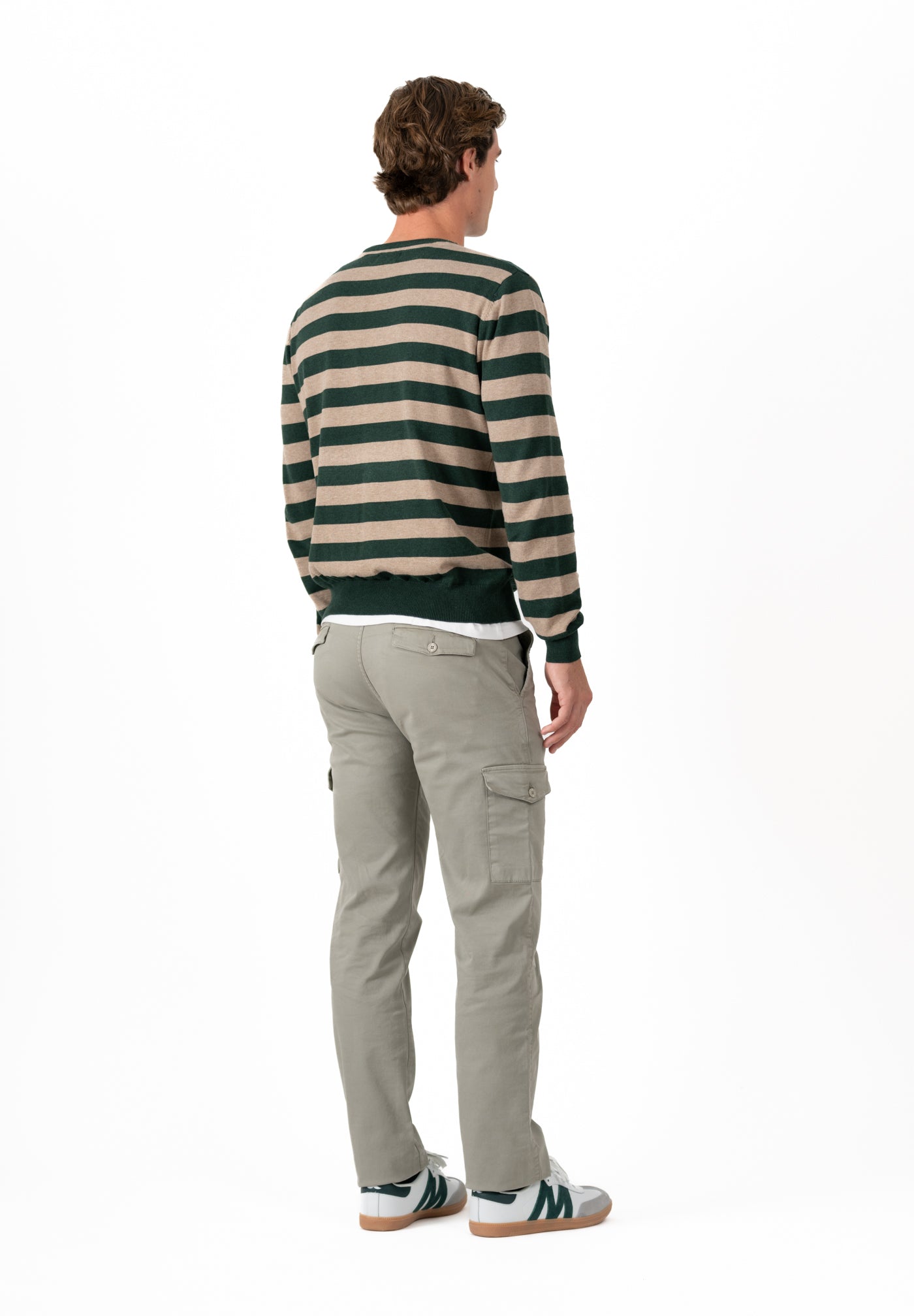 Dark Green Striped Jumper