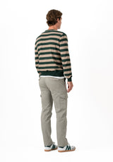 Dark Green Striped Jumper
