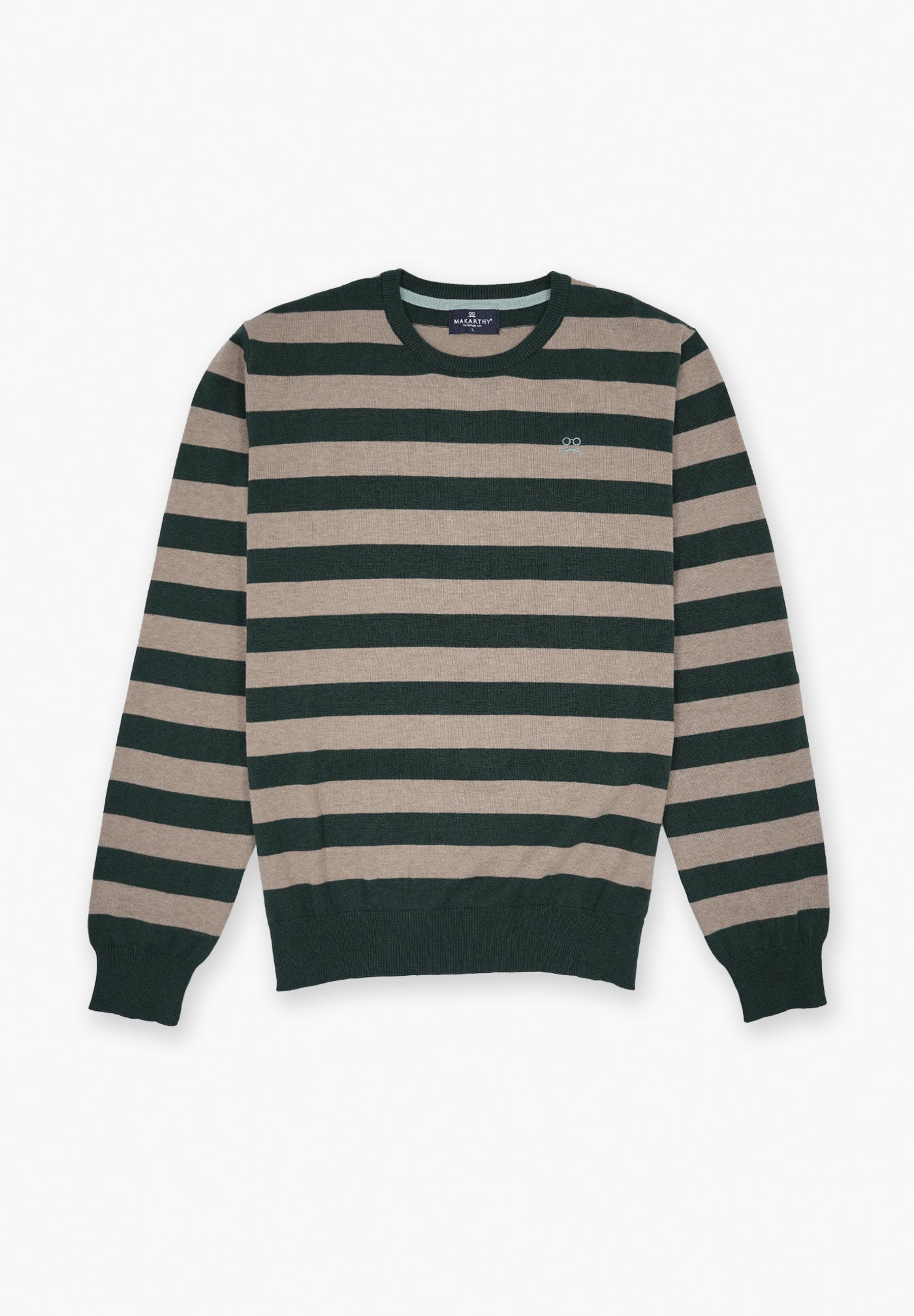 Dark Green Striped Jumper