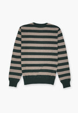 Dark Green Striped Jumper