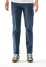 Petrol Blue Cargo Trousers