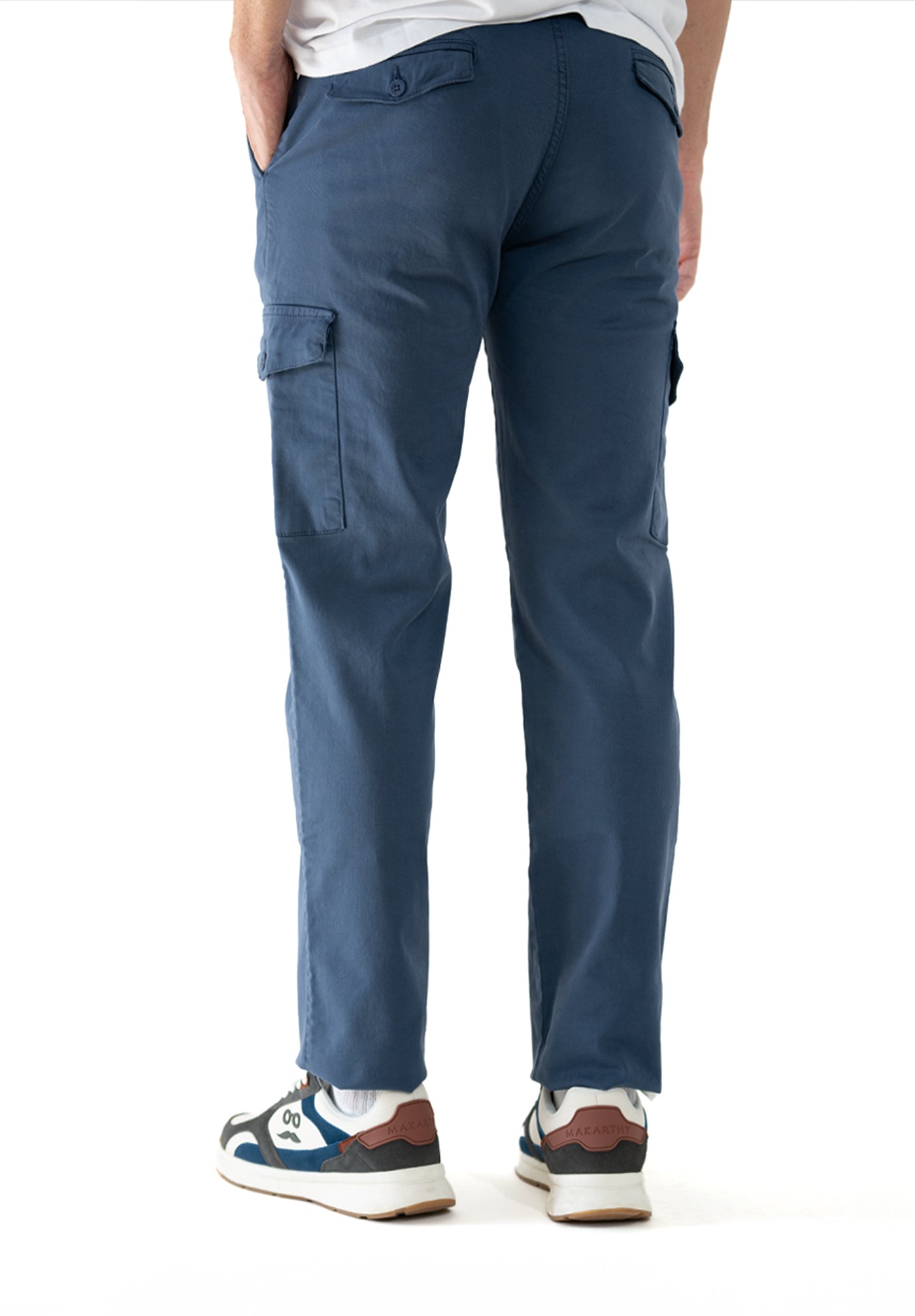 Petrol Blue Cargo Trousers