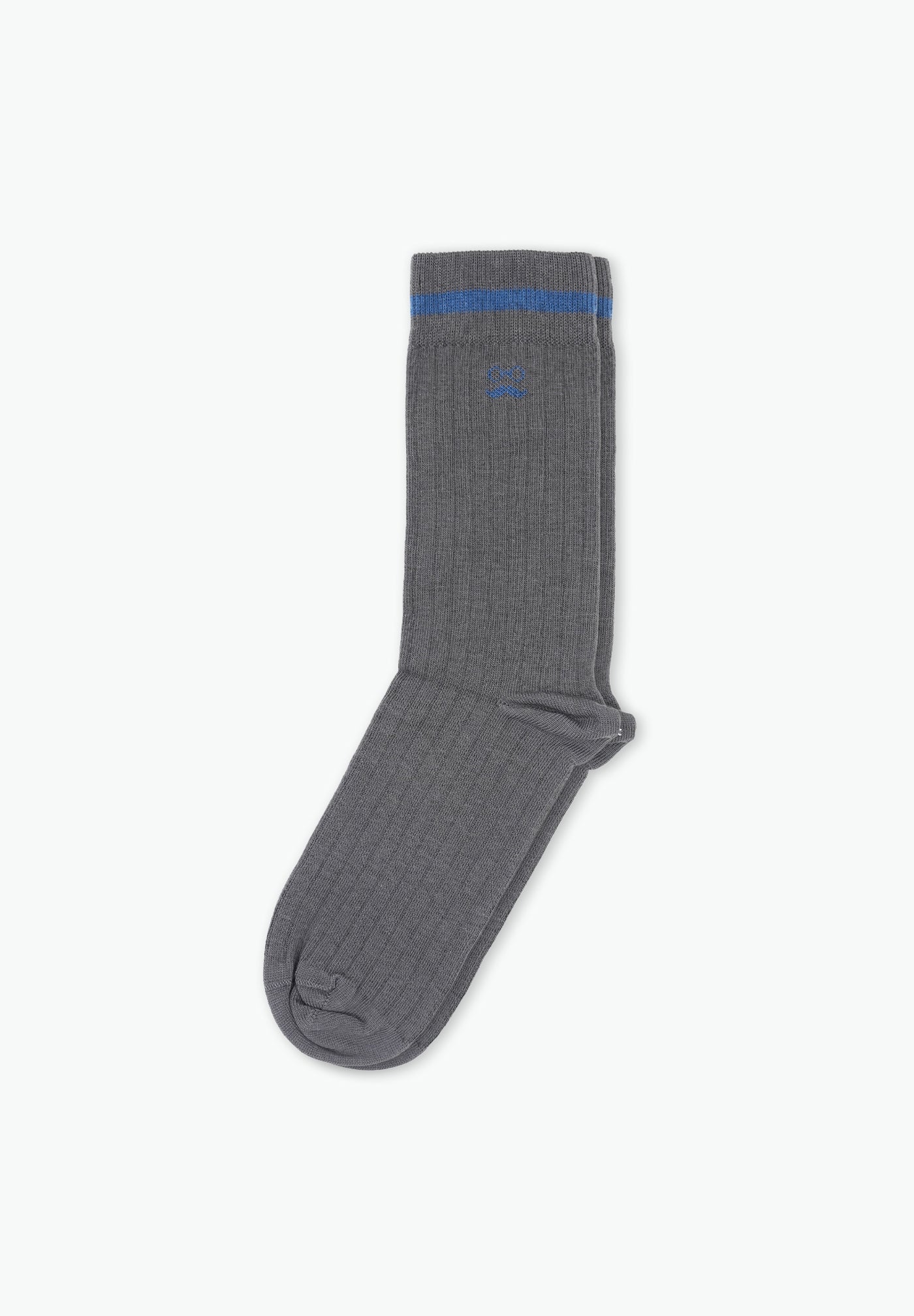 Grey Ribbed Sock