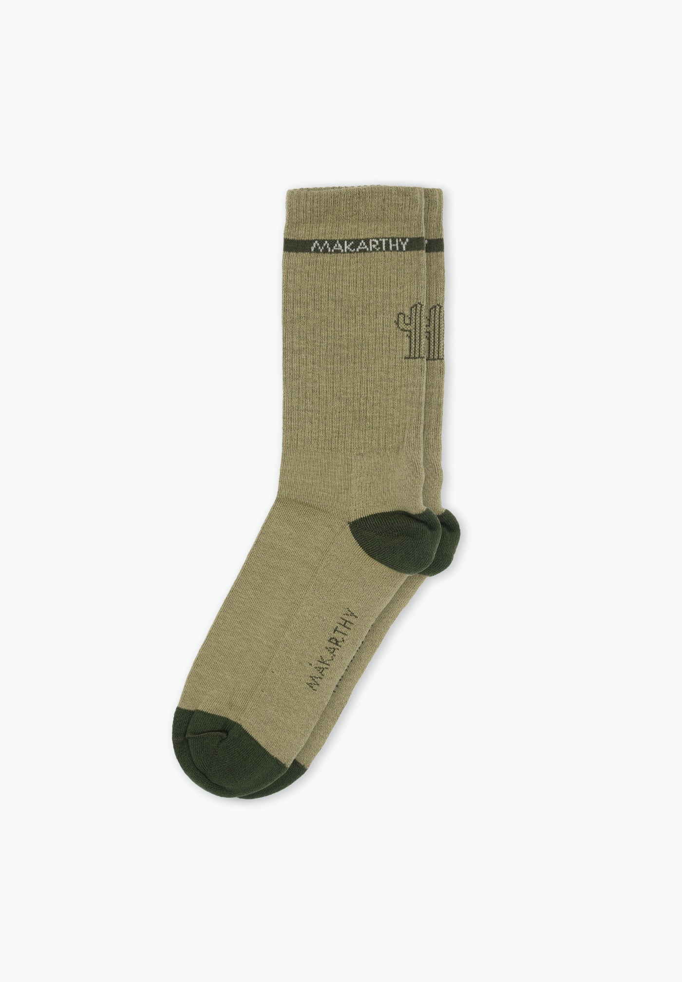 Embroidered Olive Sock