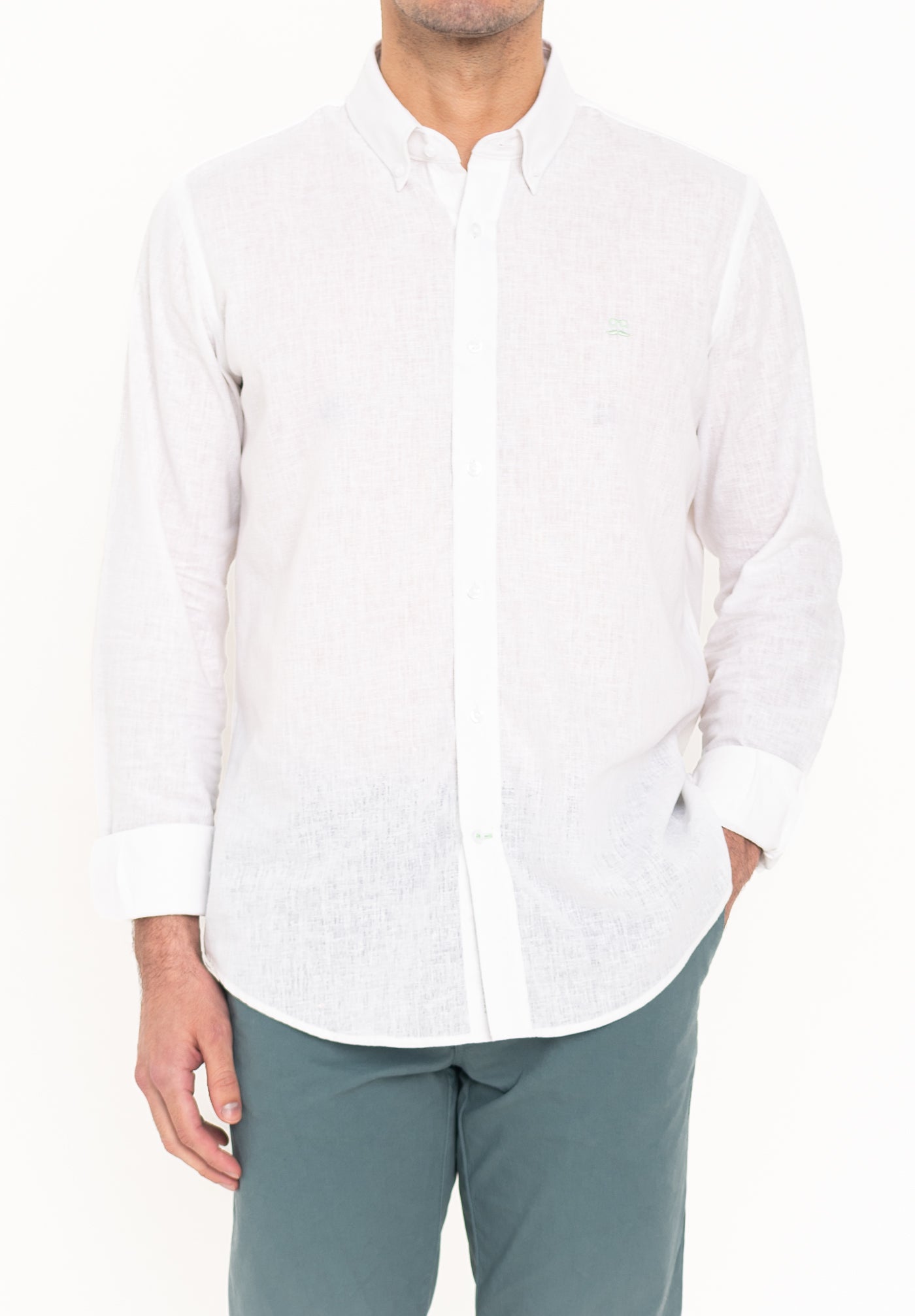 Camisa Lino slim Blanco