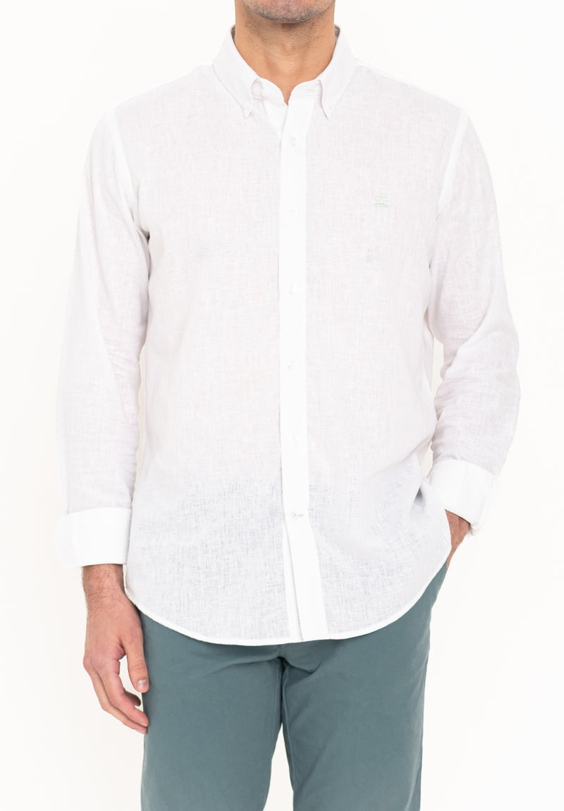 Camisa Lino slim Blanco