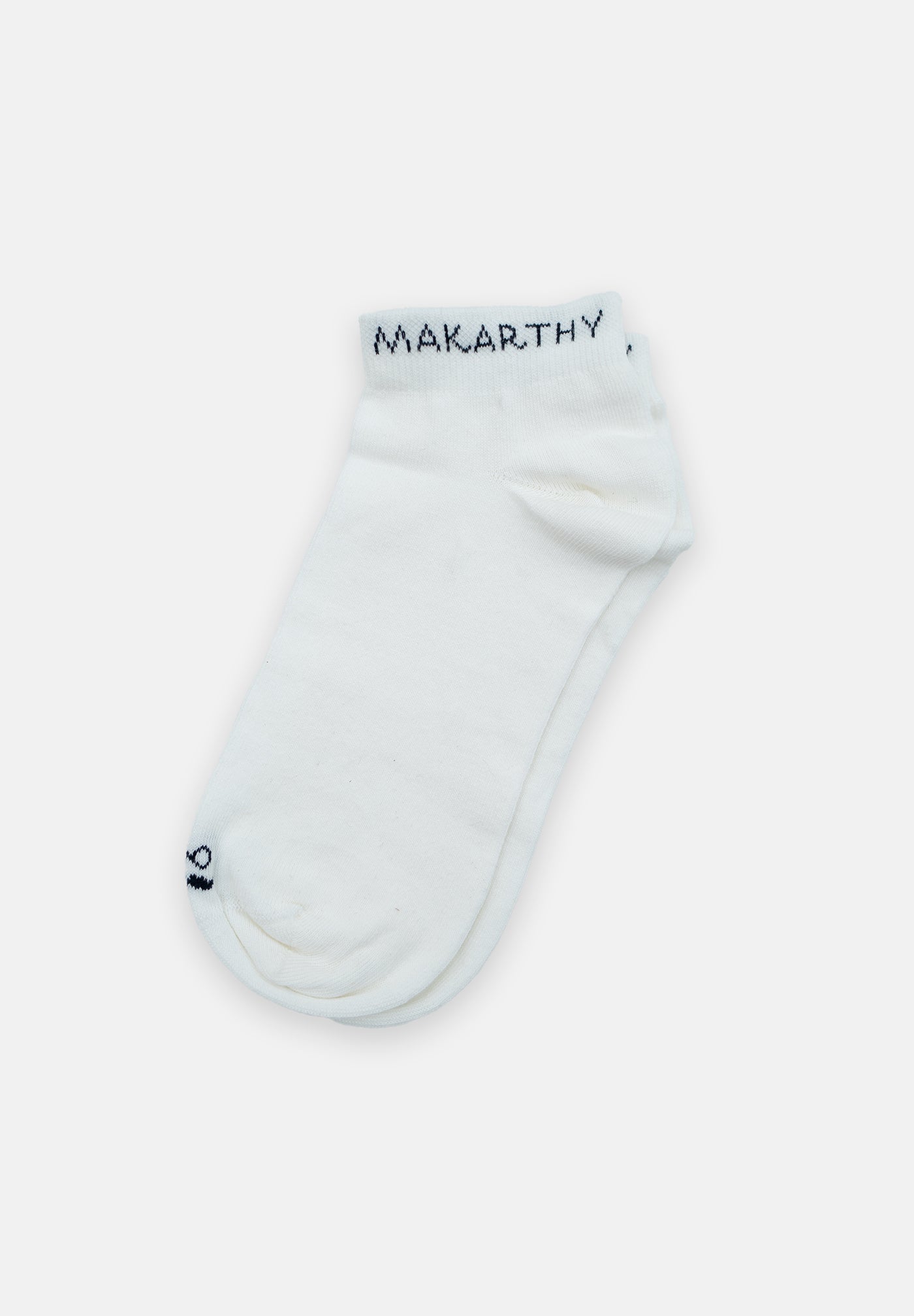 Short Sock White Logo