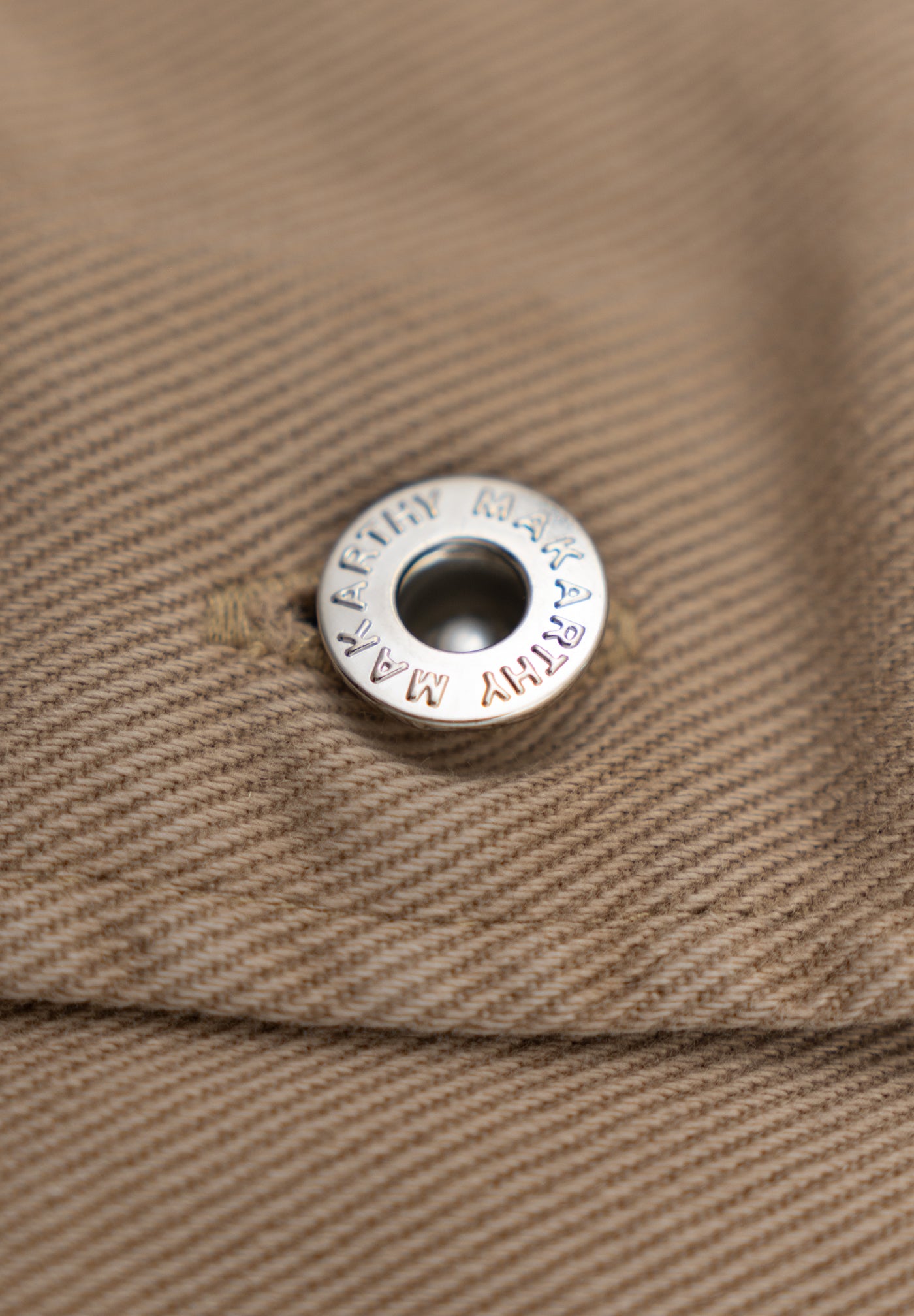 Camel Twill Rivet Overshirt