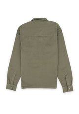 Sobrecamisa Sarga Remaches Verde Hierba