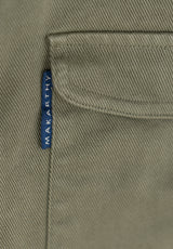 Sobrecamisa Sarga Remaches Verde Hierba