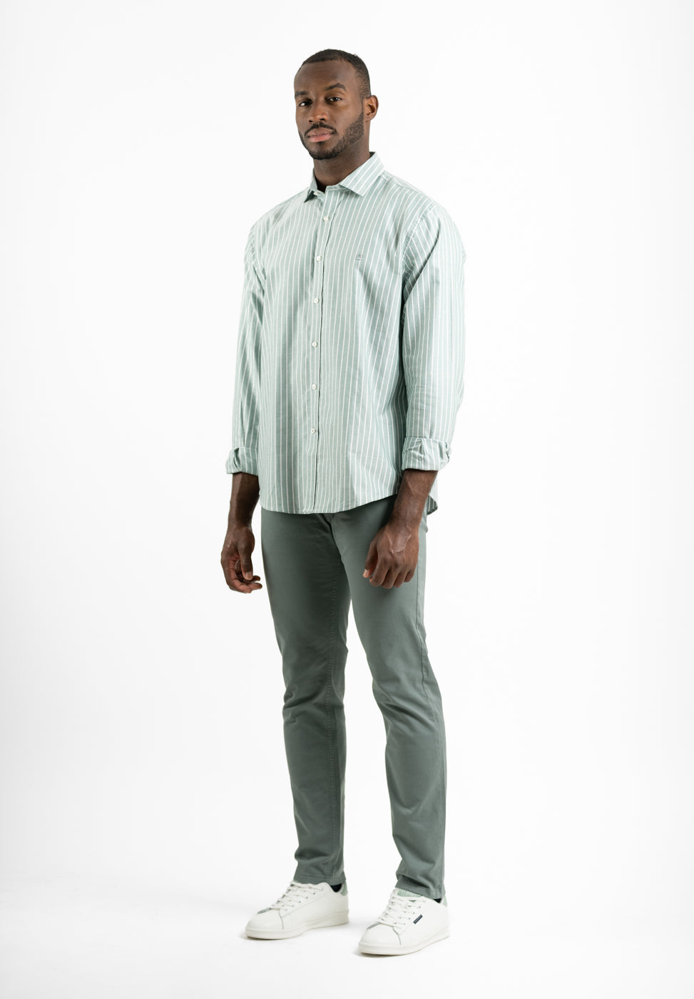 Light Sage Striped Shirt