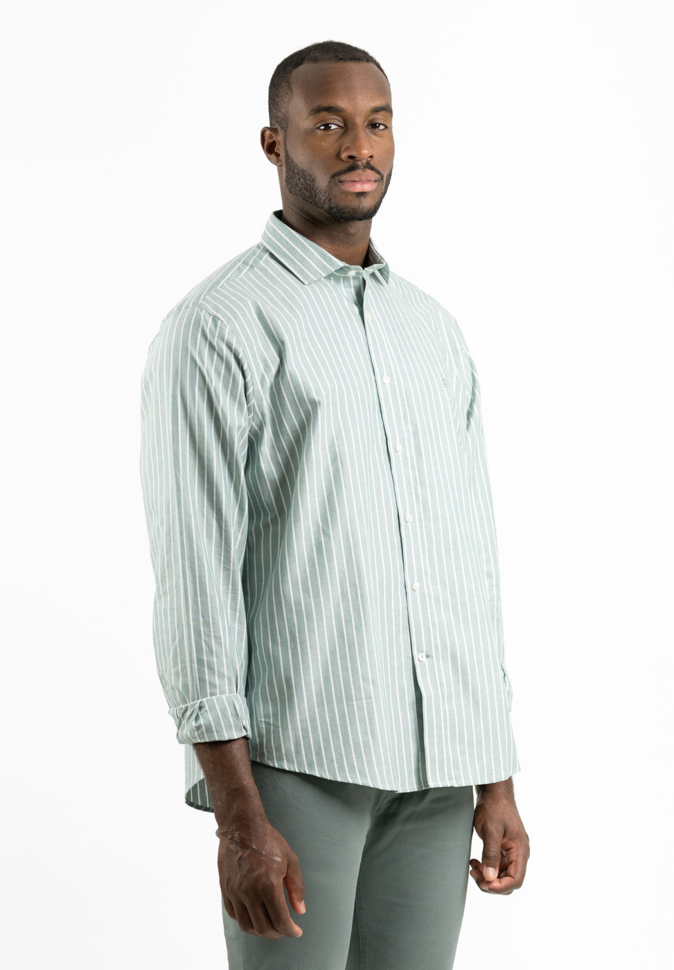 Light Sage Striped Shirt
