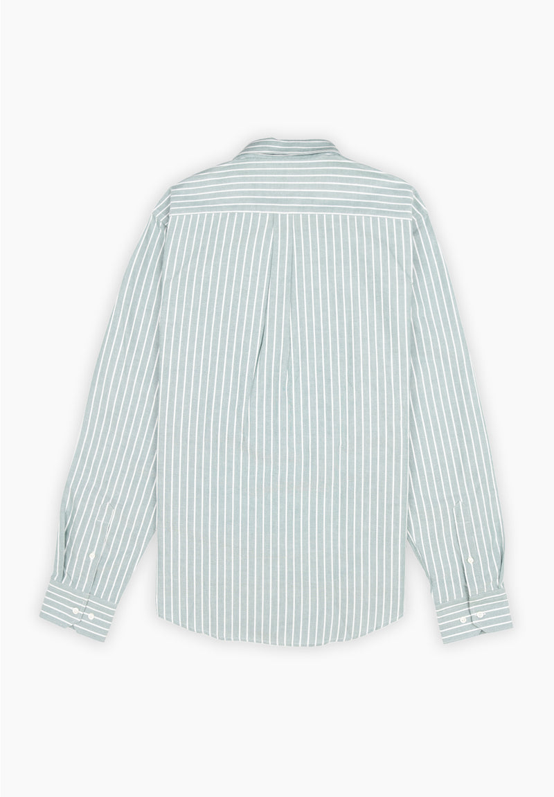 Camisa Manga Larga Rayas Light Sage