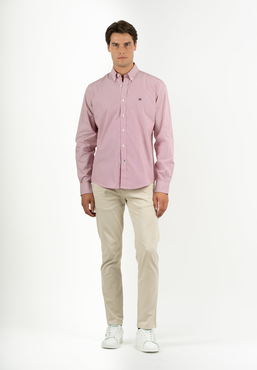 Reddish Pinstripe Shirt