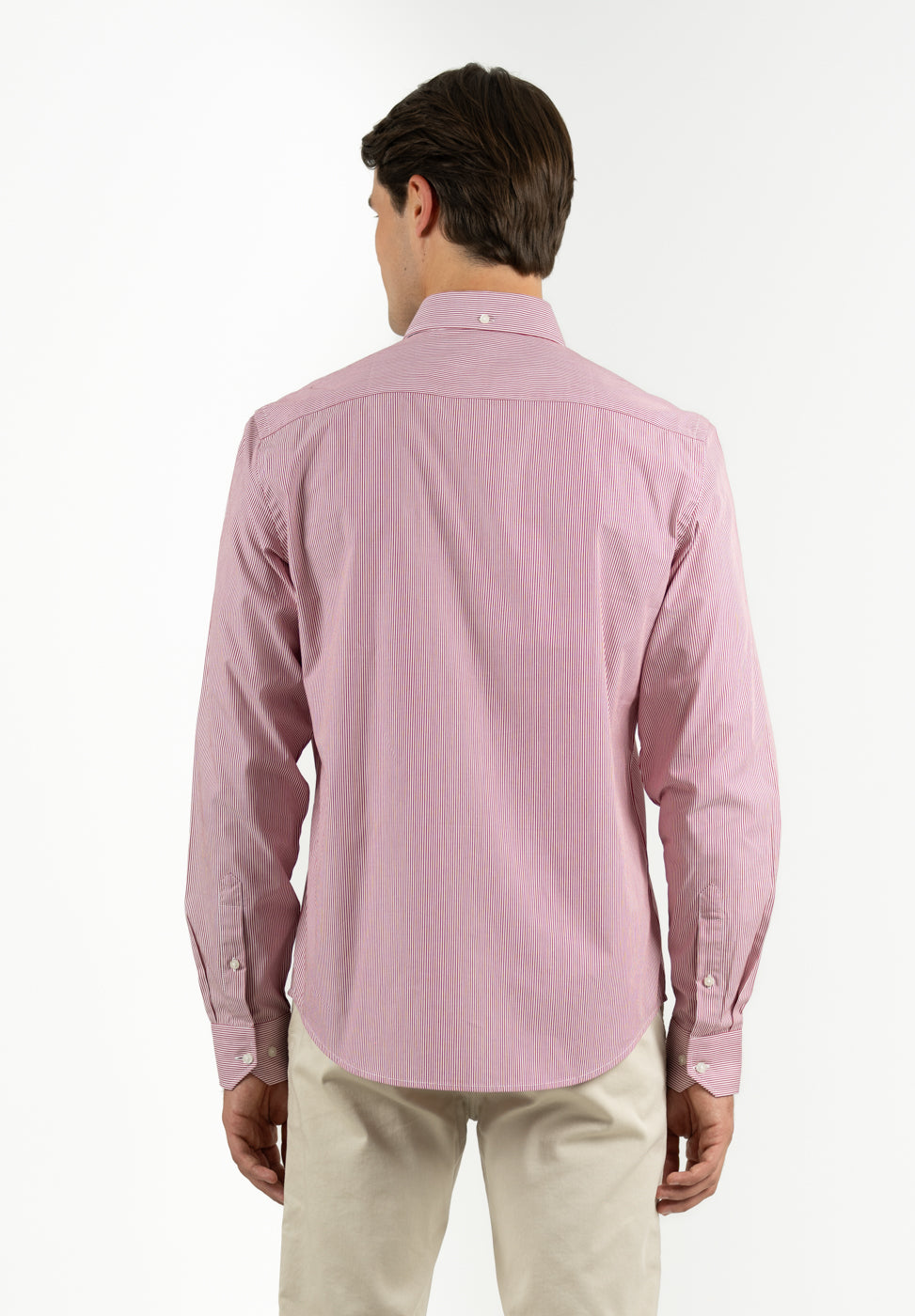 Reddish Pinstripe Shirt