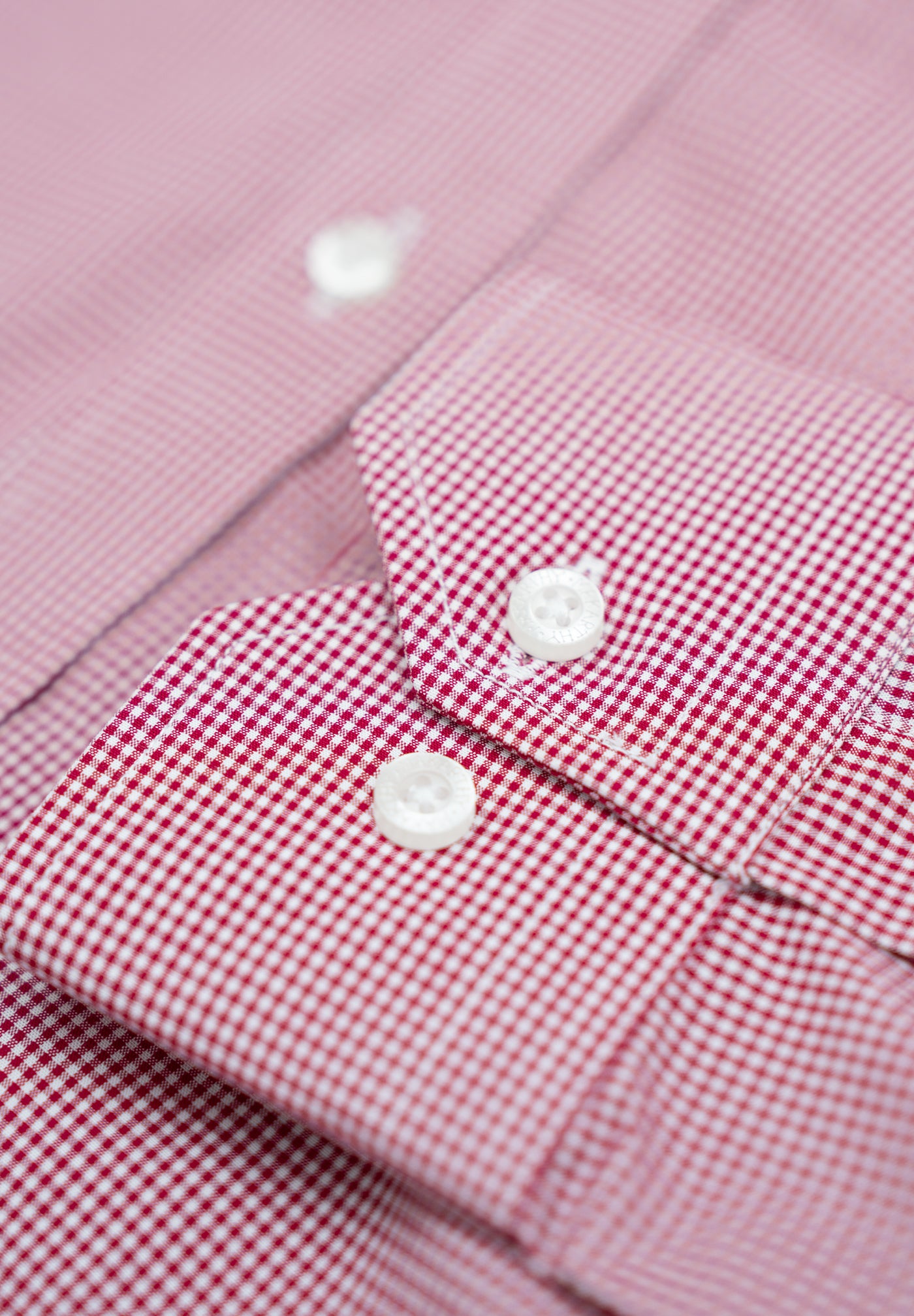 Gingham Button-Down Shirt (Reddish)