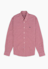 Camisa Vichy Botón Rojizo