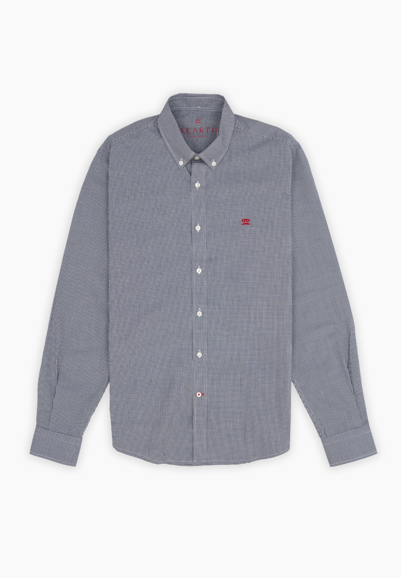 Navy Gingham Button Shirt