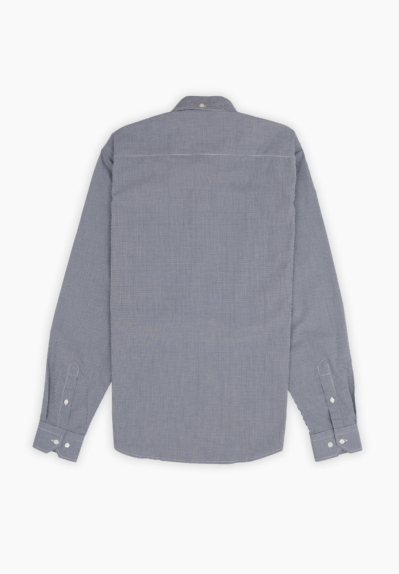 Camisa Vichy Botón Marino