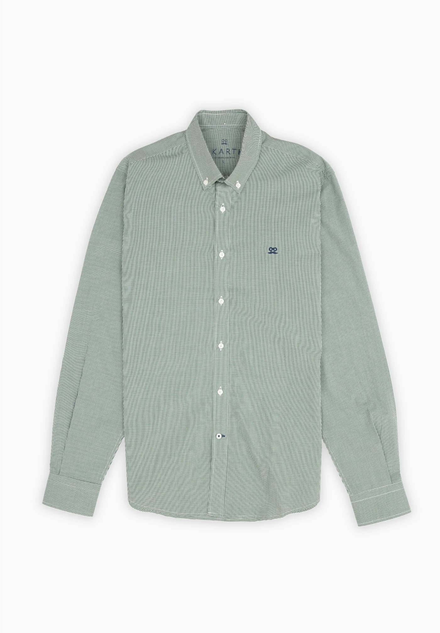 Vichy Grass Green Button-Up Shirt
