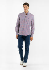 Camisa Cuadros Doble Burdeos