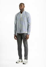 Double Plaid Grass Green Shirt