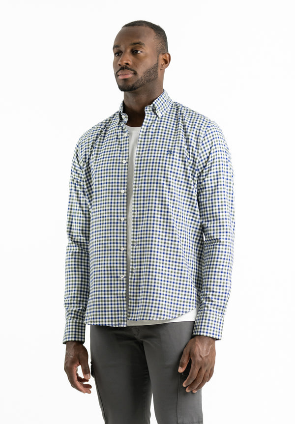 Camisa Cuadros Doble Verde Hierba