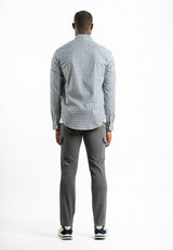 Double Plaid Grass Green Shirt