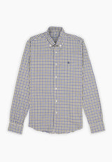 Double Plaid Grass Green Shirt