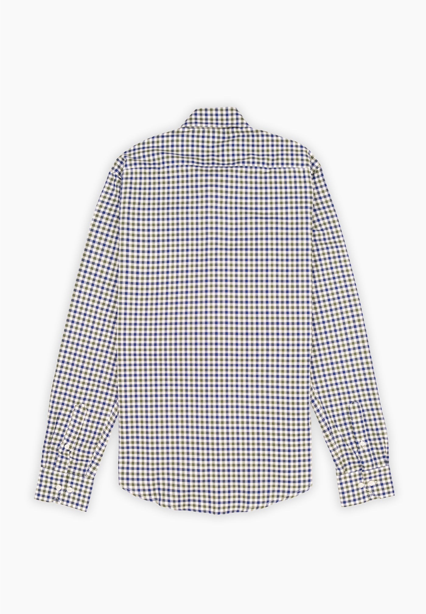 Double Plaid Grass Green Shirt