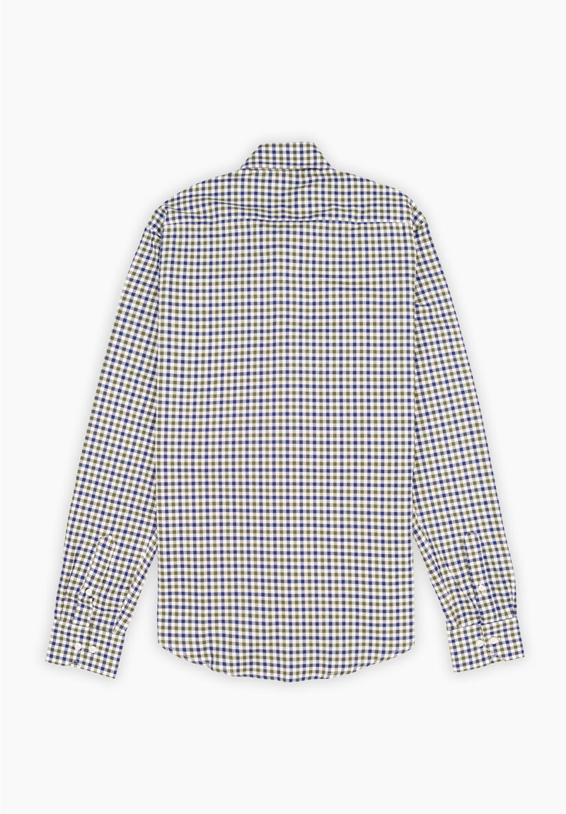 Camisa Manga Larga Cuadros Doble Verde Hierba