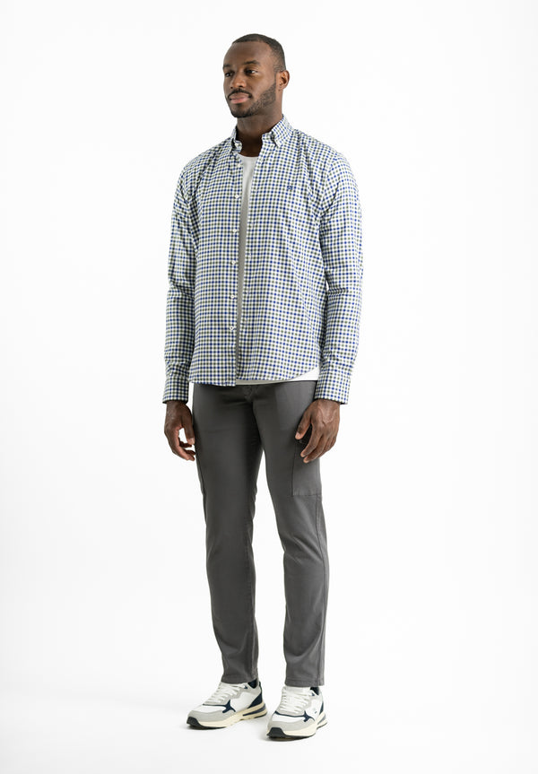 Camisa Cuadros Doble Verde Hierba