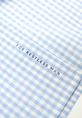 Blue Fog Gingham Tank Top