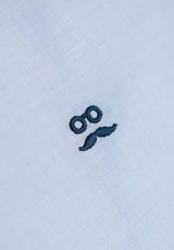 Solid Mist Blue College Shirt