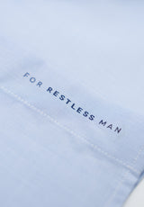 Solid Mist Blue College Shirt