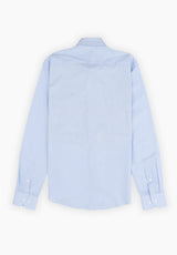 Solid Mist Blue College Shirt