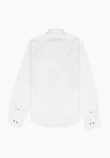 Camisa Pin Point Botón Blanco