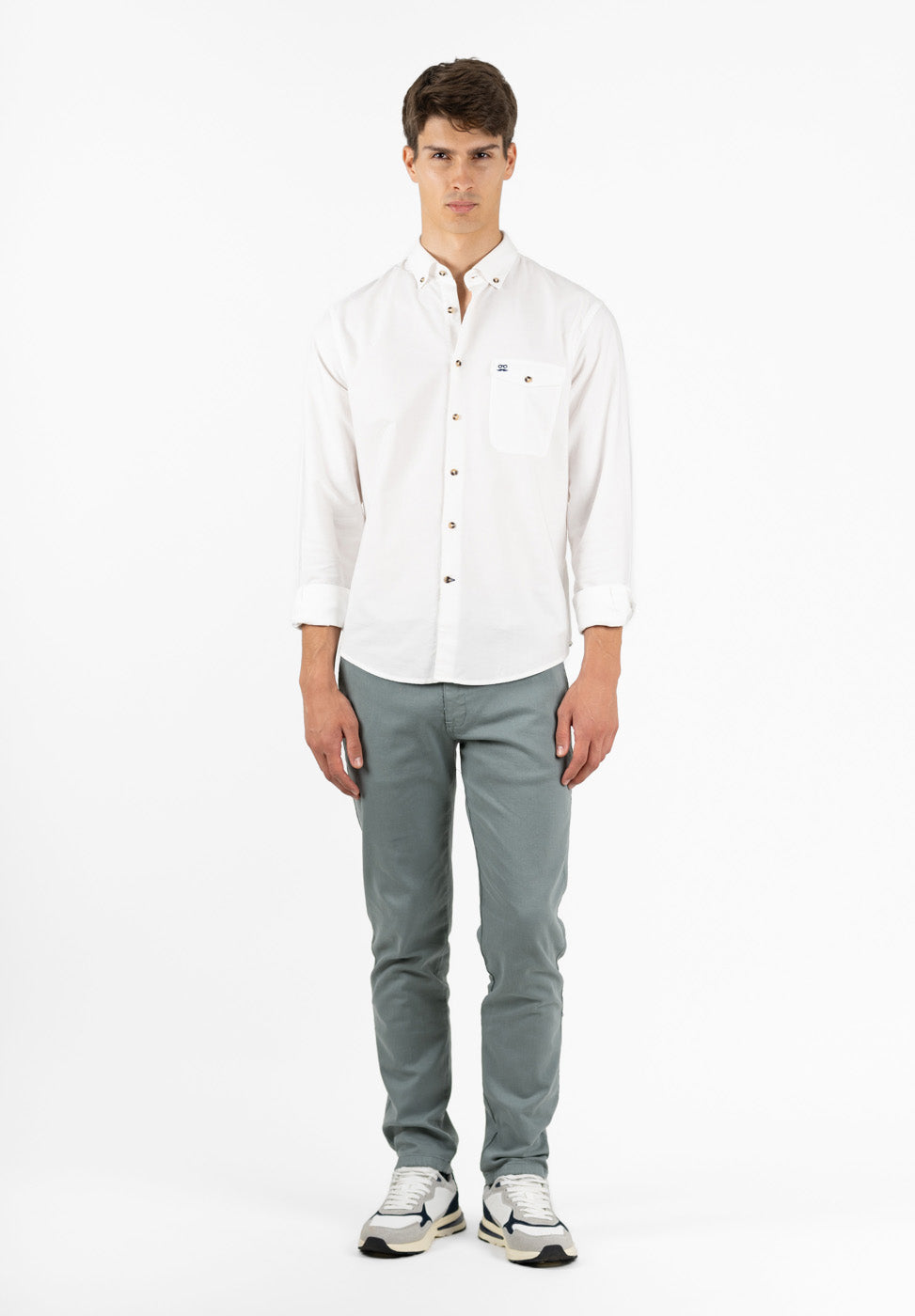 Pinpoint Button-Down Shirt