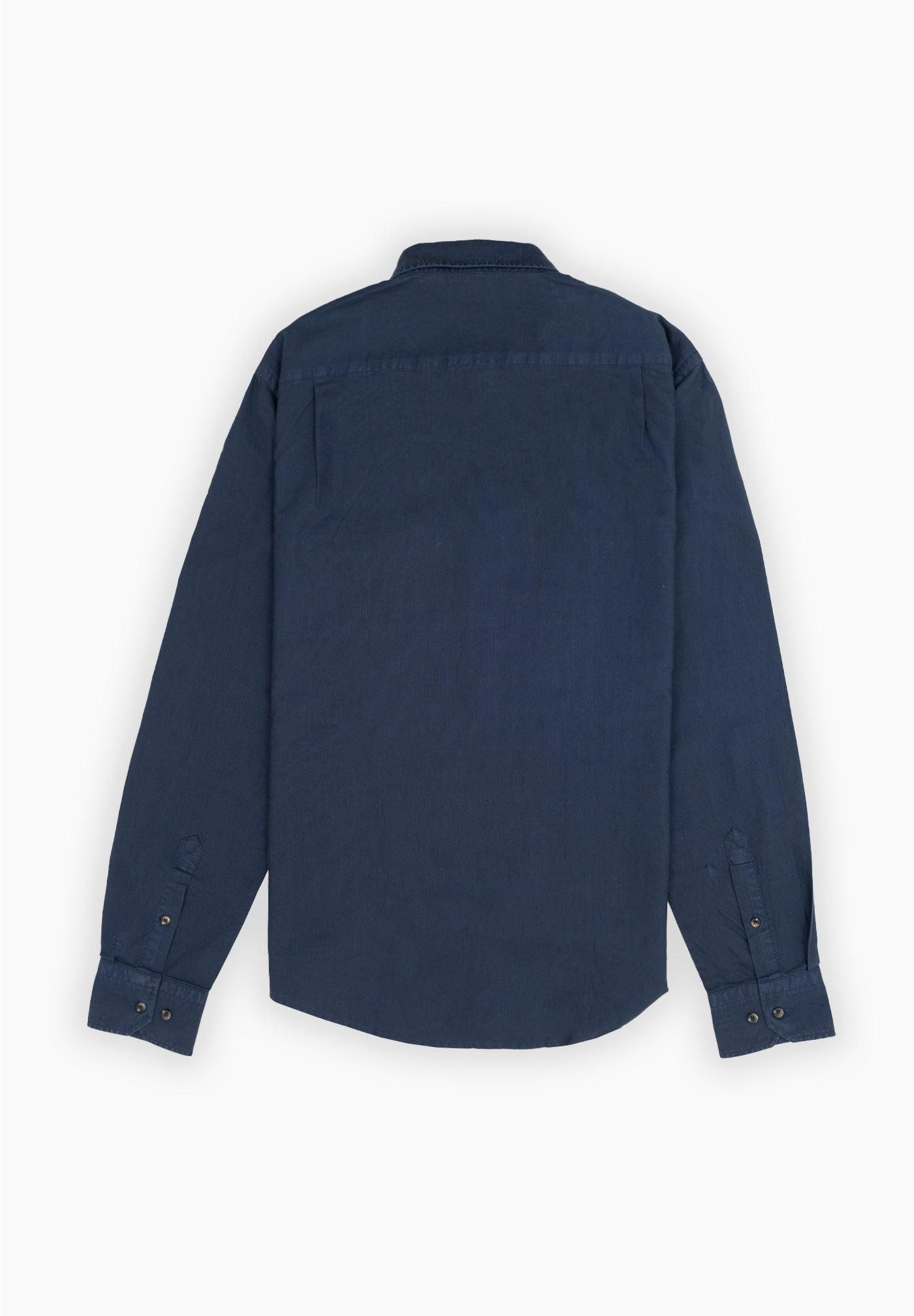 Pinpoint Shirt Navy Button