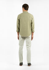 Camisa Pin Point Botón Kaki