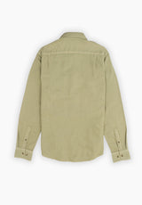 Camisa Pin Point Botón Kaki