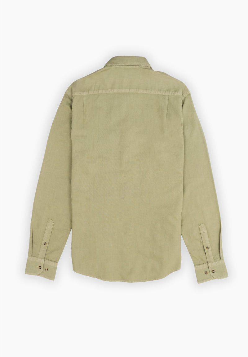 Camisa Pin Point Botón Kaki