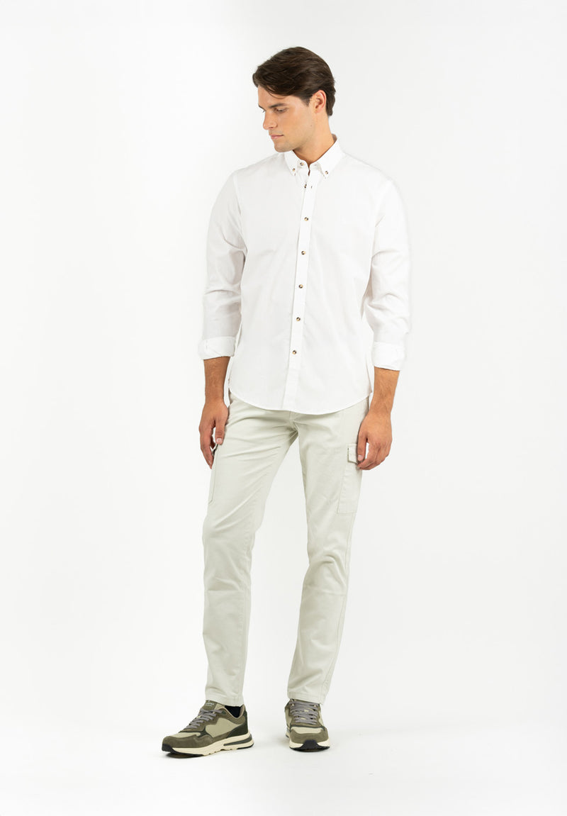 Camisa Lisa Poplin Blanco