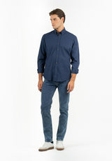 Plain Poplin Navy Shirt