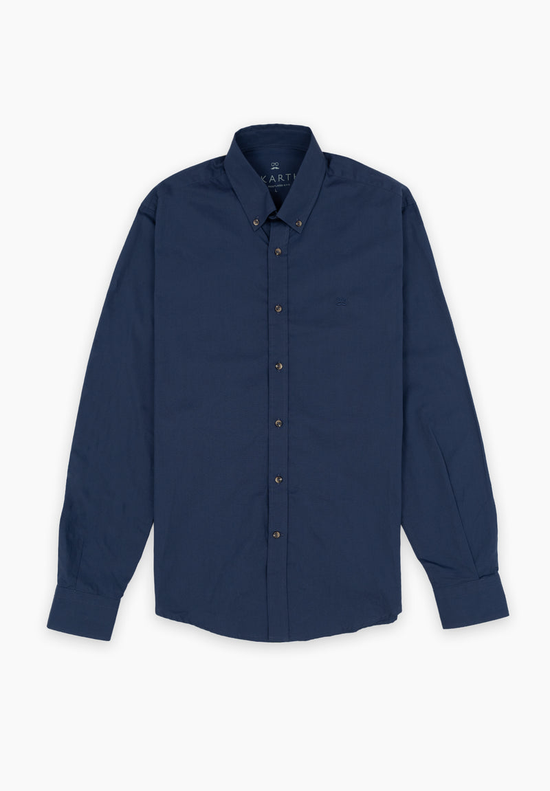 Camisa Lisa Poplin Marino