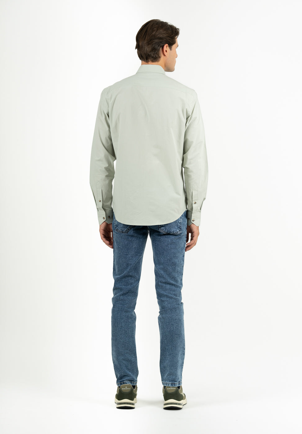 Solid Poplin Sage Shirt