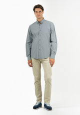 Camisa Lisa Poplin Carbón