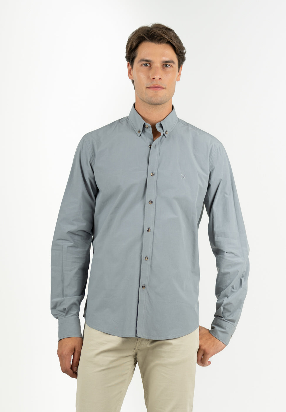 Plain Poplin Shirt Charcoal